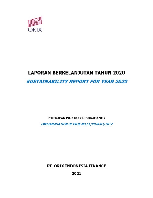 Laporan Keberlanjutan untuk Tahun 2020